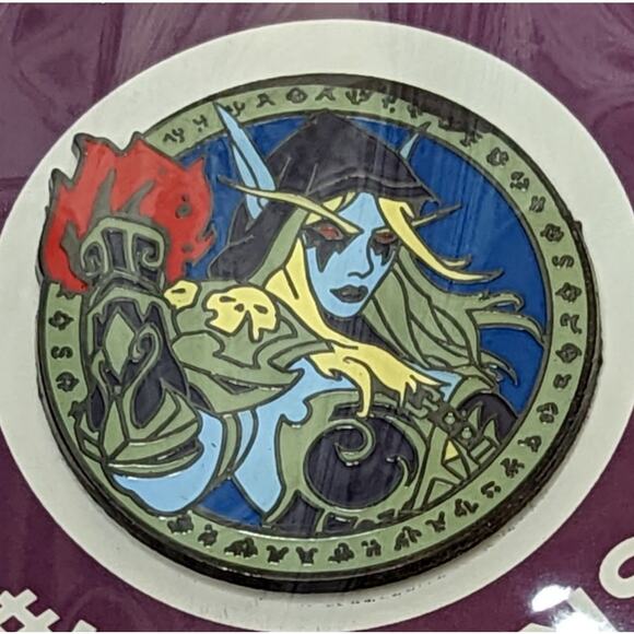 NWT 2016 LootCrate Exclusive World Of Warcraft Anti-Hero Sylvanas Collector Pin - Picture 3 of 4